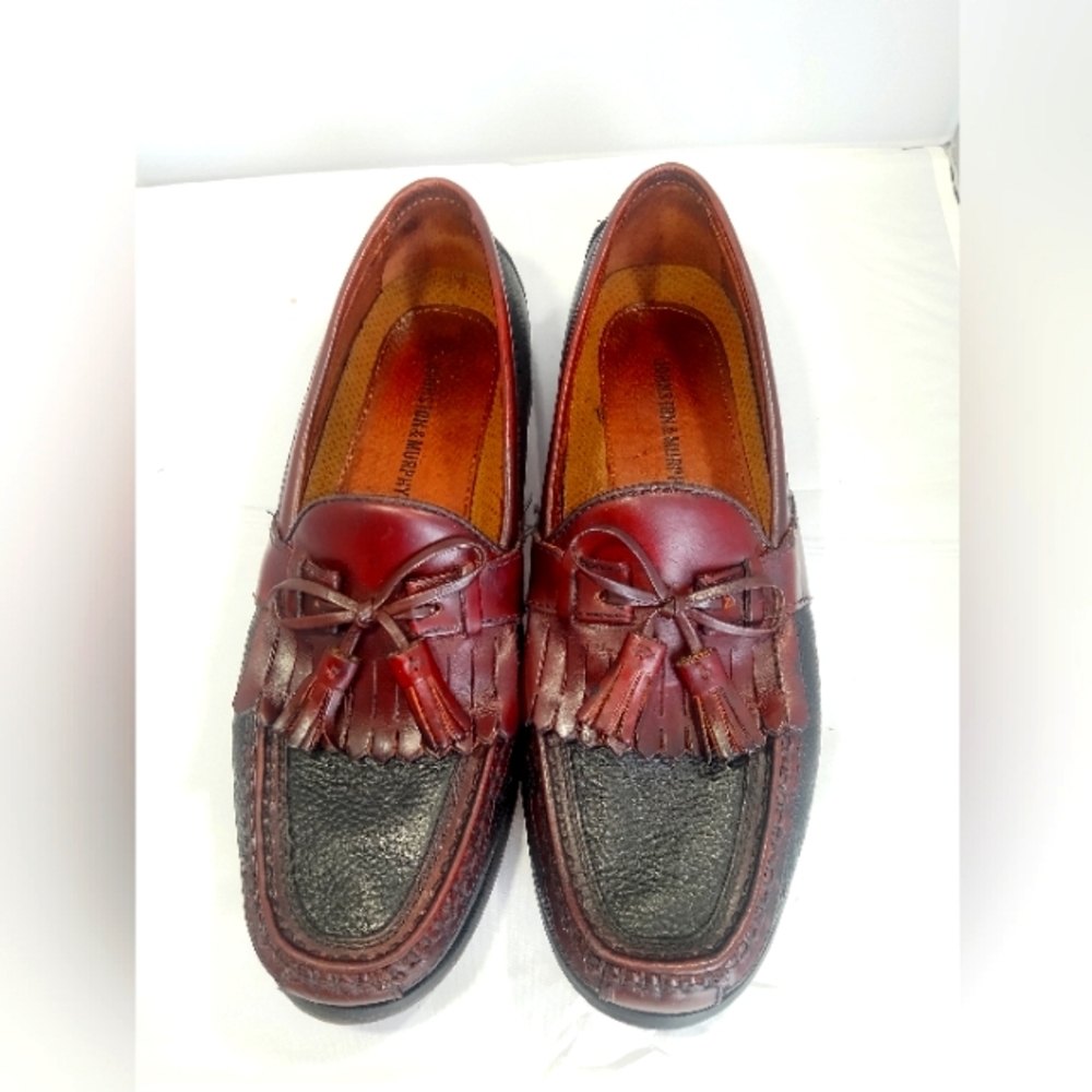 Johnston & Murphy Mens Brown Leather Tassel Loafer Size 9.5